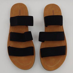 Rock & Candy Black Paycee Slide Sandal, Size 8.5